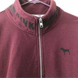 Burgundy half zip sweatshirt VS